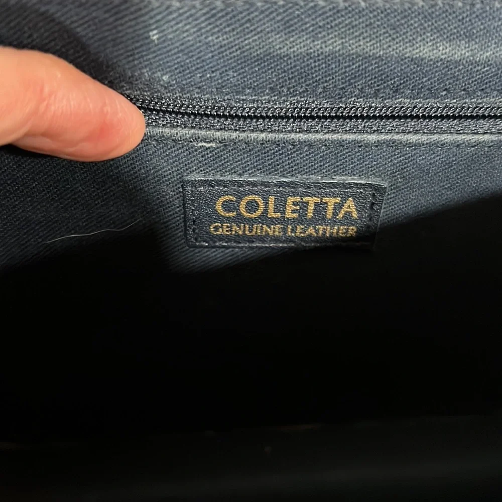 Pre-loved🌸COLETTA GENUINE LEATHER crossbody blue bag - Picture 5 of 17